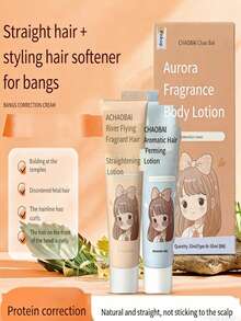 Bangs Straightening Cream - Long-Lasting Frizz Control For Messy Bangs | Easy DIY Application, Ammonia-Free - Liu Gai Softening and Correction - View 3