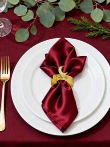 2/4PCS Ramadan Party Napkin Ring, Acrylic Golden Moon Ramadan Party Table Napkin Decorative Wreath, Suitable For Ramadan And Eid Al Fitr Party Table Decoration Supplies - Multicolor - View 7