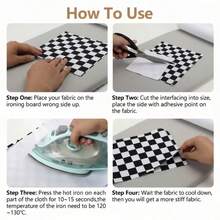 1 Roll Single-Sided Dissolvable Interfacing, Suitable For Sewing, Ironing Fusible Interlining, Single-Sided Adhesive Stabilizer, Polyester Nonwoven Fusible Interfacing Material, Applicable For Fabrics, Bags, Wallets, Pads, Skirts, Handicrafts - White - View 4