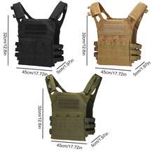 Multi-Functional Expandable Convenient Military Training/Team Training Tactical Vest, Large Capacity, Weight Vest, Adjustable - Black - View 3