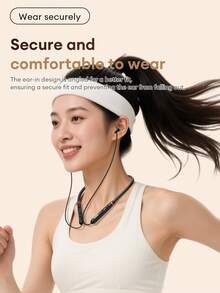 Lenovo Y111 Neckband Bluetooth Earphones, Sports Running Sweat-Proof, Long Battery Life, HIFI Sound Quality, Low Latency, Gaming, Clear Hands-Free Calls With Microphone, Passive Noise Cancellation, Wireless Earbuds Compatible With Smartphones And Computers - 米色 - 查看 5