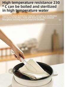 Silicone Kneading Mat For Home Baking, Anti-Bacterial Dough Rolling Mat, Pastry Board - White - View 5