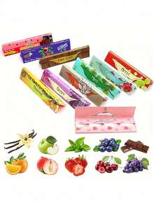 6 Peças Conjunto de Acessórios Portáteis, Papéis de Seda Estampados, 120 Peças Filtros de Saco Grande, Papéis de Seda Grandes de 110mm, Queima Uniforme, Acessórios, Ideal para Presentes de Férias e Festas, Natal