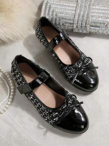 Western Style Wedding Bow Knot Vacation Shoes For Women - Black - View 2