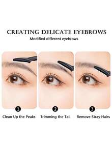 4pcs 1pc Black Eyebrow Trimmer 1pc Black Eyebrow Comb 1pc Black Thread Eyebrow Trimmer Tweezers 1pc Sharp Nose (Black) Eyebrow Trimmer Tweezers Eyebrow Trimmer Beginner Female Eyebrow Scraper Blade Women's Beauty Salon Special Eyebrow Trimmer, Hair Trimmer, Novice Eyebrow Trimmer, Eyebrow Clipper - Multicolor - View 3