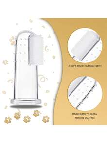 10支装狗狗牙刷套装，360度狗狗牙刷，猫咪牙刷，狗狗牙齿清洁，狗狗指套牙刷，适合小型和大型宠物