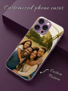 1pc Customized Photo Phone Case, Personalized Soft Shell Phone Case, Couple Phone Case, High-Definition Anti-Slip Photo Customized Case, Soft Thick Anti-Drop Design, Printed With Life, Family, Landscape, Wedding, Cats, Beige Floral And More Photos, Fashionable And Elegant, Colorful, Matching, Unique Customization, Compatible With Iphone17 Air/16/15/14/13/12/11 Pro Max, Galaxy A17/A07/A15/A25/A35/A55/S23/24 Ultra Series, OPPO, Redmi And Other Models