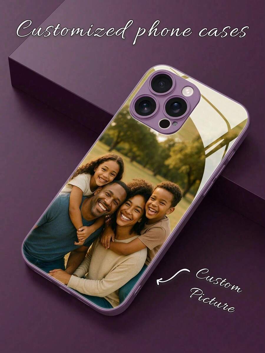 1pc Customized Photo Phone Case, Personalized Soft Shell Phone Case, Couple Phone Case, High-Definition Anti-Slip Photo Customized Case, Soft Thick Anti-Drop Design, Printed With Life, Family, Landscape, Wedding, Cats, Beige Floral And More Photos, Fashionable And Elegant, Colorful, Matching, Unique Customization, Compatible With Iphone17 Air/16/15/14/13/12/11 Pro Max, Galaxy A17/A07/A15/A25/A35/A55/S23/24 Ultra Series, OPPO, Redmi And Other Models