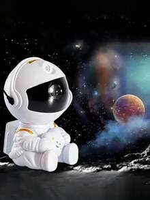 1个遥控星空夜灯，带星空投影功能 - 360°旋转宇航员星云投影灯，可调节星空天花板LED灯，适用于卧室、客厅和派对装饰 - 节日和所有季节的完美礼物 - 彩色 - 查看 8