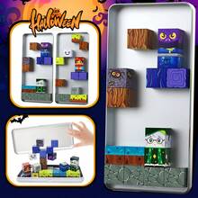 27 piezas Bloques de construcción magnéticos de Halloween, Juego de apilamiento de monstruos, Regalo de fiesta genial, Juguetes de Halloween para niños y niñas - Multicolor - Ver 6