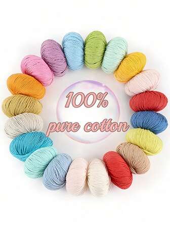 4 st 100 % bomullstråd, hudvänligt, mjukt och andningsbart garn, används för handvävning, virkning, mössor, jackor, halsdukar, dockväskor, tröjor 7,05 oz