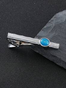 1pc Hot-Selling Men's Formal Luxury Tie Clip, Fashionable Colorful Business Gold & Silver Suit Accessory, Versatile Gemstone Inlaid Tie Clip For Evening Dress Suit Shirt, Elegant Gold & Silver Tie Clip Accessory, Cross-Border Men's Wholesale High-End Tie Clip, Business Formal Rhinestone Press-On Glossy & Matte Korean Style For Formal Meetings - Tie Clip - View 18