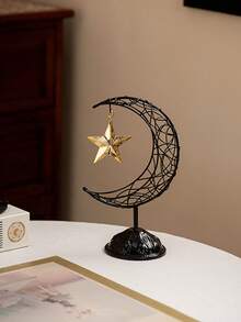 五角星和新月形金属装饰品，适用于家居客厅、玄关、电视柜装饰和节日装饰。 - 彩色 - 查看 5