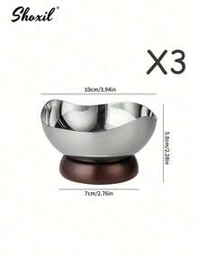 shoxil 1pc Stainless Steel Dessert Cup, Snack Plate, Date Palm Plate, Dessert Bowl, Irregular Bowl Edge, For Home, Entertaining Guests, Dining, Restaurant - Cup - View 12