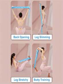 Multi-Functional Yoga And Pilates Resistance Bands, Portable Flexibility And Strength Trainers, Suitable For Home Fitness, Dancing And Traveling, Yoga Exercises, Stretching Multi-Ring Adjustable Exercise Bands, Elastic Yoga Stretching Bands, Universal Resistance Bands For Dance, Gymnastics, Exercise, Pilates, Rope Stretching Exercises - Multicolor - View 8