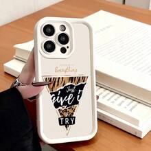 Funda de teléfono con estampado de tigre y cita motivacional, la actitud lo es todo, solo inténtalo sin importar lo que pase, para iPhone 14 13 12 11 Pro Max Se  Galaxy S23 S22 S21 Plus S20 Ultra, protector de teléfono, funda de pareja, regalo para novio o novia, presente de vacaciones - Café integral - Ver 4