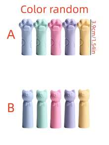 30pcs Cat Paw Pencil Caps, Cartoon Cat Pencil Covers, Protective Sleeves, Pencil Protectors, Soft Rubber Pencil Toppers, Universal Pen Caps, Office & School Supplies