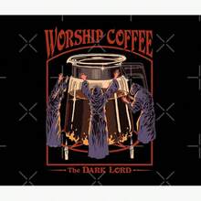 Funny Coffee Worship Humor Flannel Throw Blanket, Caffeine Lover Design Soft Cozy Blanket For Couch, Warm Lightweight Decor For Morning Drinkers, Barista Gifts And Coffee Shop Theme - 主圖顏色 - 查看 2
