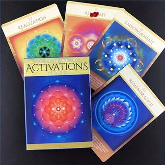 Sacred Geometry Activation Oracle Cards | Meaning Of The Cards | Suitable Party Divination Game, Pocket-Sized 44 Divination Cards | Suitable Christmas Gift For Ages 14+
