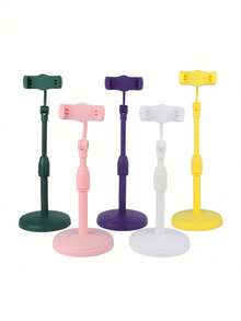 Metal Stand For Phones, Adjustable And Universal Durable Metal Stand For Mobile Phones (Suitable For Live Streaming, Online Classes, Vlogs Scenarios) Compatible With IPhone, Android Phone, Gift For Birthday, Family, Friends Gifts Birthday Phone Holder Phone Stand Phone Accessories Strong Load-Bearing - Black - View 6