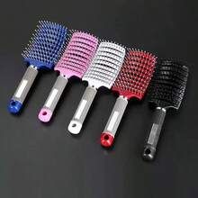 1pc Hair Brush Scalp Massage Comb Man Hair Brush Nylon Women Wet Curly Detangle Hair Brush For Salon Hairdressing Styling Tools ,Hair Tool Kit ,Hair Styling Kit - Multicolor - View 2