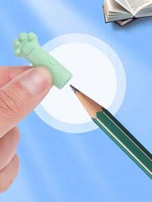 30pcs Cat Paw Pencil Caps, Cartoon Cat Pencil Covers, Protective Sleeves, Pencil Protectors, Soft Rubber Pencil Toppers, Universal Pen Caps, Office & School Supplies