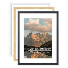 1/3 khung ảnh cổ điển 30x40cm, khung tranh áp phích, treo tường hoặc để bàn, khung gỗ, thích hợp cho áp phích, ảnh, tranh vẽ, có sẵn màu đen, trắng, màu gỗ, phù hợp với kích thước A4/A3/30x40cm - Nhiều màu - Xem 1