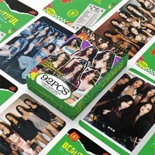 KATSEYE，Kpop 粉丝周边商品，60 张卡片 + 32 张贴纸套装，高品质印刷卡片，桌面装饰，剪贴簿爱好者的理想之选，可存放在身份证夹、钱包中，是送给朋友的绝佳小礼物，也是圣诞节礼物 - 彩色 - 查看 17