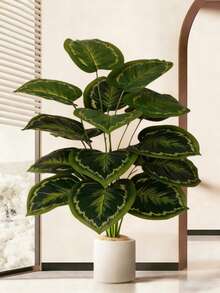 1 bucată 12/18 frunze plantă tropicală artificială mare, plantă tropicală înaltă veșnic verde și realistă, plantă Monstera din plastic, potrivită pentru casă, birou, grădină, hotel, decor interior și exterior