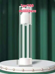 1 Set Of Simple Transparent Portable Cosmetic Vacuum Pump Bottles, 15ml/100ml - Clear - View 10