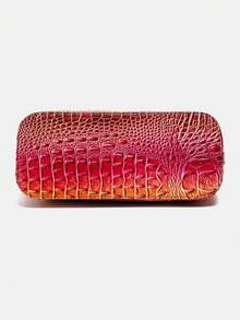 Luxurious Crocodile Pattern Cross-Body Top-Handle Bag - High-End Fashion Handbag For Women's Work And Daily Use - Premium Quality, Stylish Design, Multiple Pockets, Adjustable Strap - Hồng + Nâu - Xem 4