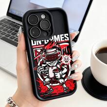Funda de teléfono Diseño de personaje de robot de juegos para iPhone 14 Pro Max 13 12 11 Xs Xr X  Galaxy S23 S22 S21 S20 A53 A52 A51 Funda protectora Funda de pareja Regalo para él o ella Regalo de San Valentín Cumpleaños - Burdeos - Ver 3