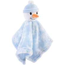 Hudson Baby Unisex Baby Animal Face Security Blanket, Blue Fox, One Size(Muñeco de nieve) - Multicolor - Ver 1