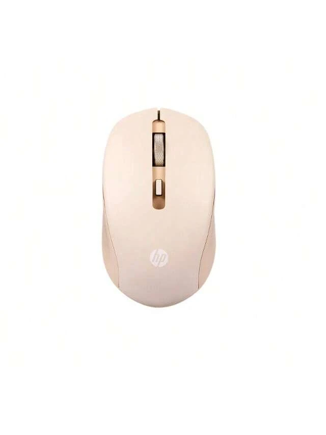 HP S1000 PLUS Wireless Mouse: Stable 2.4G Connection, 1600DPI Precise Adjustment, 10-Meter Transmission Distance, 4-Button Design Including A Back Button, Efficient For Office Document Processing, Compatible With Laptops And Desktops. - Half-sweet Milk Tea - View 1