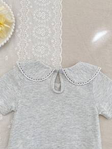 Body blanco para bebé niña, body versátil de verano nuevo - Gris Claro - Ver 5