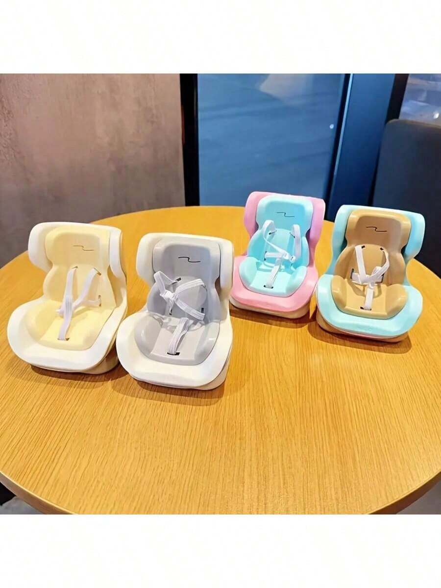 1pc Car Air Vent Clip Decoration, Mini Doll Safety Seat With Seatbelt, Car Decor, Doll Accessory, Gift For Friends