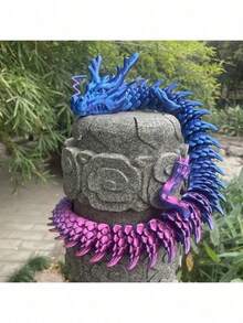 90厘米可动关节3D打印巨型飞龙模型 | 热门减压玩具 | 节日惊喜礼物 | 办公桌/汽车装饰，情人节男士礼物