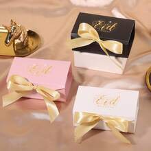 10sets/Pack (Including Ribbons) Eid Al-Adha, Eid Mubarak Sacrifice Festival Arabic Holiday EID Gift Bags, Crescent Moon Castle Candy Boxes For Middle East Festival Party Gifts - 6.5*6.5x*6.5cm - View 4