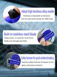 1pc Mini Safety Hammer, Car Safety Hammer, Portable Rescue Hammer, Window Breaker, Car Escape Key Chain, Easy To Carry And Store