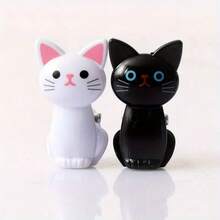 4pcs Cat-Shaped Food Storage Bag Clips - Airtight Sealing Kitchen Organizers With Black & White Tabby Cats (Brown/Blue Eyes), Pink Bows & Plain White - Plastic Bag Clips For, Snacks, Pantry, Lunchbox - Cute Multifunctional Cat Design, Bag Clips For Food, Snack Clips, Clips For Food Bags, Food Clips, Food Clips For Bags, Sealing Clips, Sealing Clip, Food Clip, Seal Clips, Food Storage Clips