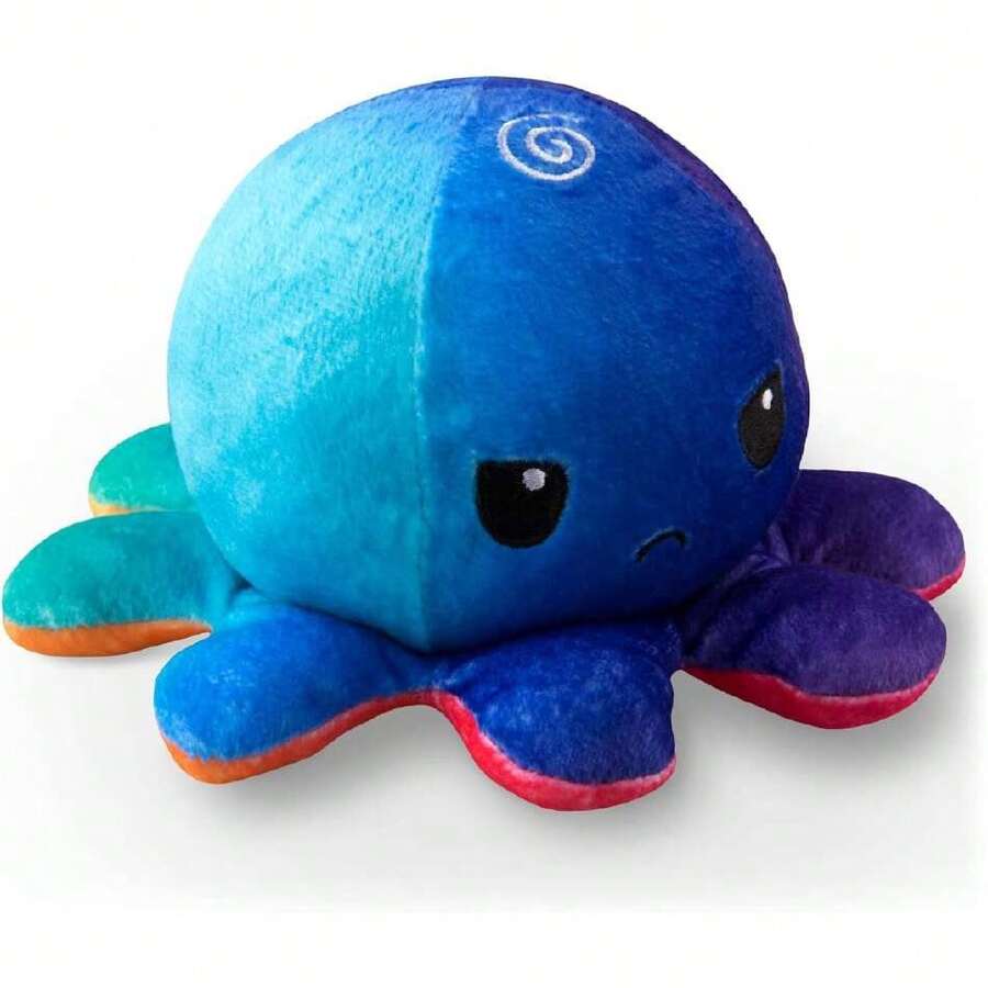- The Original Reversible Octopus Plushie - Sunset + Mermaid - Cute Sensory Fidget Stuffed Animals That Show Your Mood,35092529 - 紅木色 - 查看 1