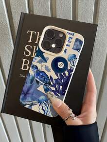 1 pièce Coque de téléphone antichoc en TPU à couverture intégrale avec slogan anglais blanc et tortue de mer minimaliste, compatible avec Apple 17 16 15 14 13 12 11 Pro Max Air, Série, version internationale, pas la version domestique - Multicolore - Voir 3