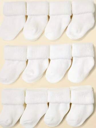 12 Pairs Unisex Thick Warm Fleece Lined Short Socks For Winter