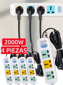 3 enchufes - 4 piezas