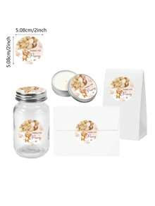 Stickers Thank You Baby Shower Supplies Sticker Mother To Be Lables Birthday Party Decorate Favor Decor Gender Reveal Ready To Pop Stickers, Box Seal Sticker, Gift Box Decor Bag Packaging Label, Sealing Decals,Thanks For Popping By - Shape - View 5