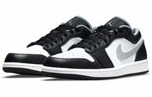 Air Jordan 1 Low 'Black Medium Grey' White Sneakers Men 553558-040 - 彩色 - 查看 3