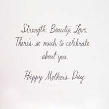 Hallmark - Tarjeta de Firma tarjeta de felicitación de día de la Madre (Little Recordatorio), Little Reminder(Fuerza, Belleza, Amor) - Multicolor - Ver 3
