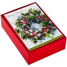 Hallmark Tarjetas navideñas en caja (copo de nieve de saludos de temporada, 40 tarjetas navideñas con sobres) (1XPX5667)(Tarjetas fotográficas de corona) - Multicolor - Ver 3