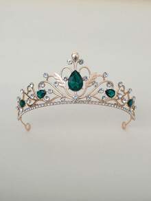 تاج مرصع بالراين للنساء، تاج أميرة أنيق، مناسب لحفلات عيد الميلاد والحفلات الراقصة والزفاف وعيد الحب - متعدد الألوان - مشاهدة 15