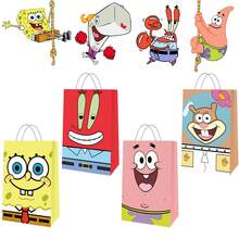 12 Stück/Set Themen Geschenktüten, Geburtstags Party Süßigkeitentüten, Tragetaschen, Geschenktüten, Kraftpapier Tüten - Verschiedenfarbig - Übersicht 3